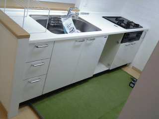 食洗機取付｜Ｉ型キッチン